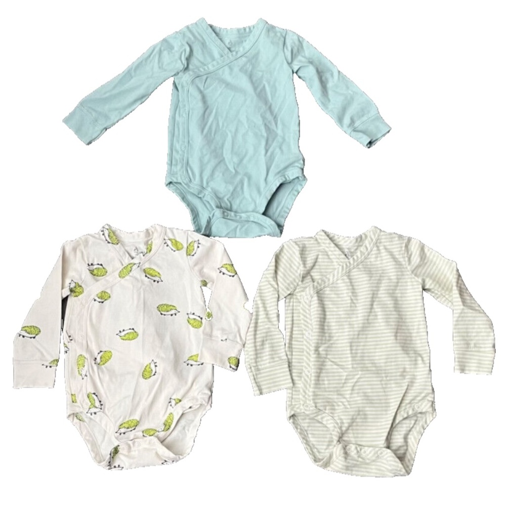 Amazon Essentials Unisex Babies' Cotton Long-Sleeve Side Snap Bodysuit Pack of 3